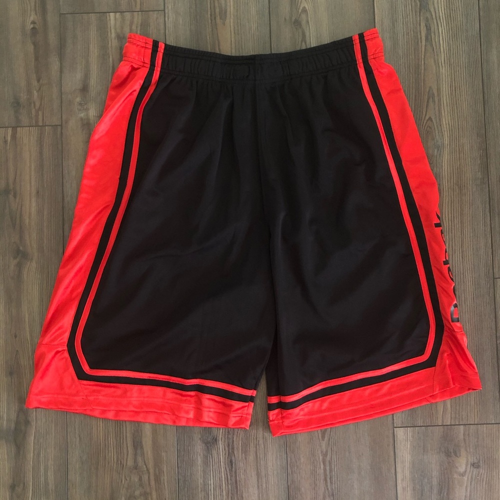Black & Red Reebok Basketball Shorts - Picture 2 of 3